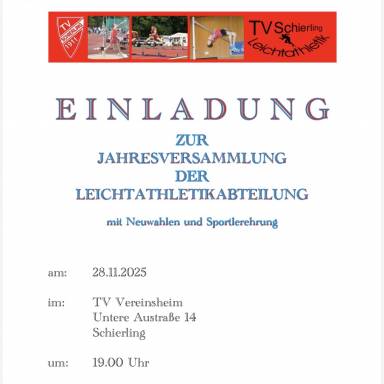 Jahresversammlung mit Neuwahlen und Sportlerehrung